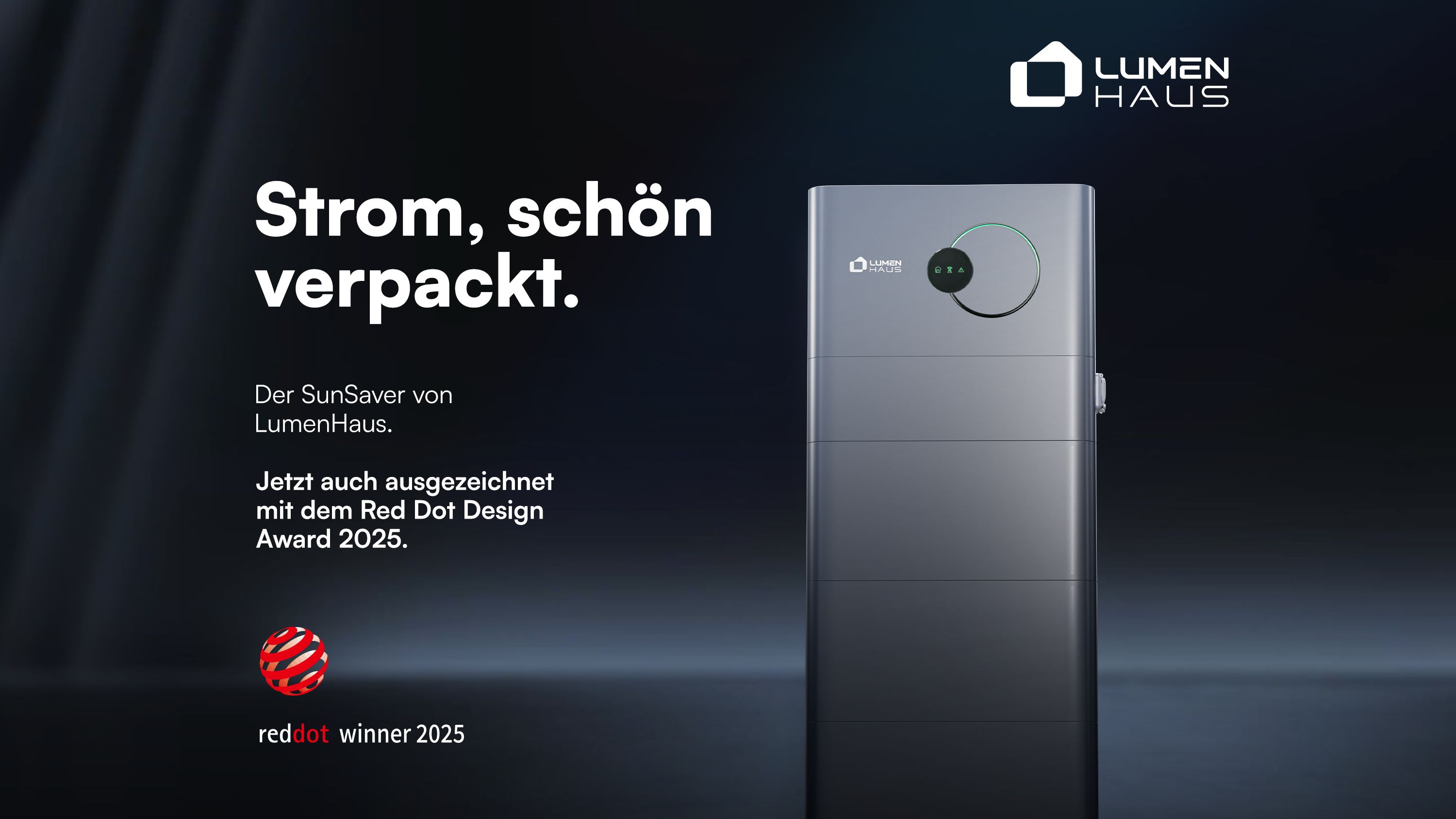 LumenHaus Wins Red Dot Award for Design Excellence with SunSaver All-in-One ESS