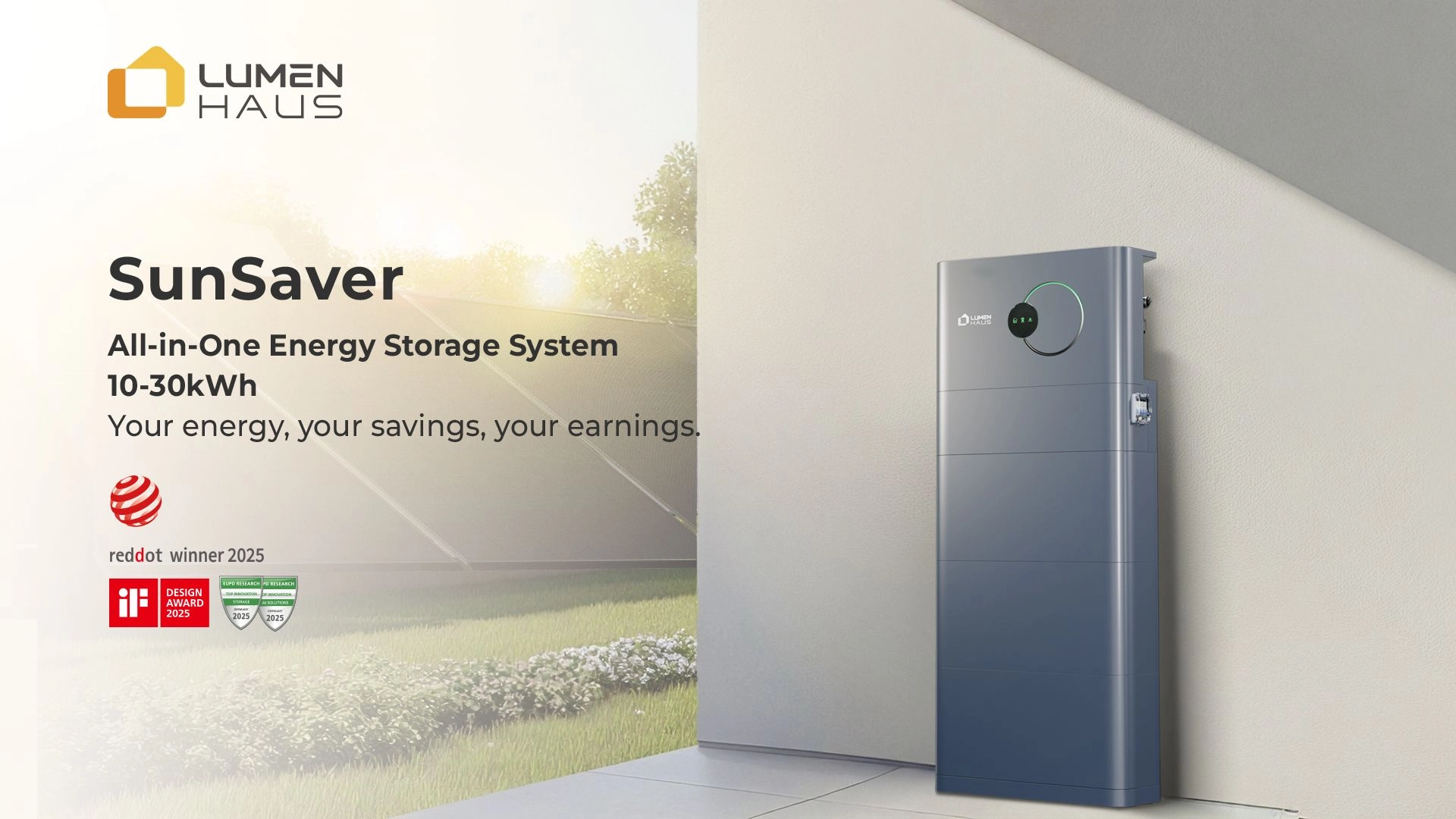 LumenHaus SunSaver all-in-one home energy storage system for German households.webp