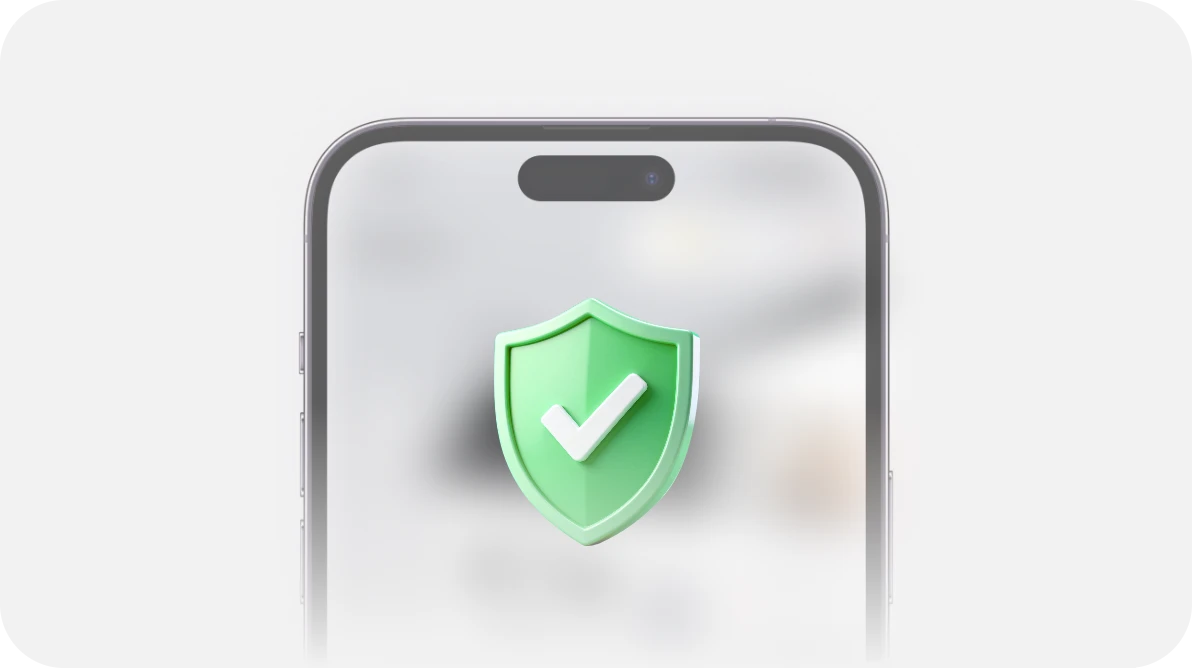 Telefon mit Schloss-Symbol zur Datenprivatsphäre