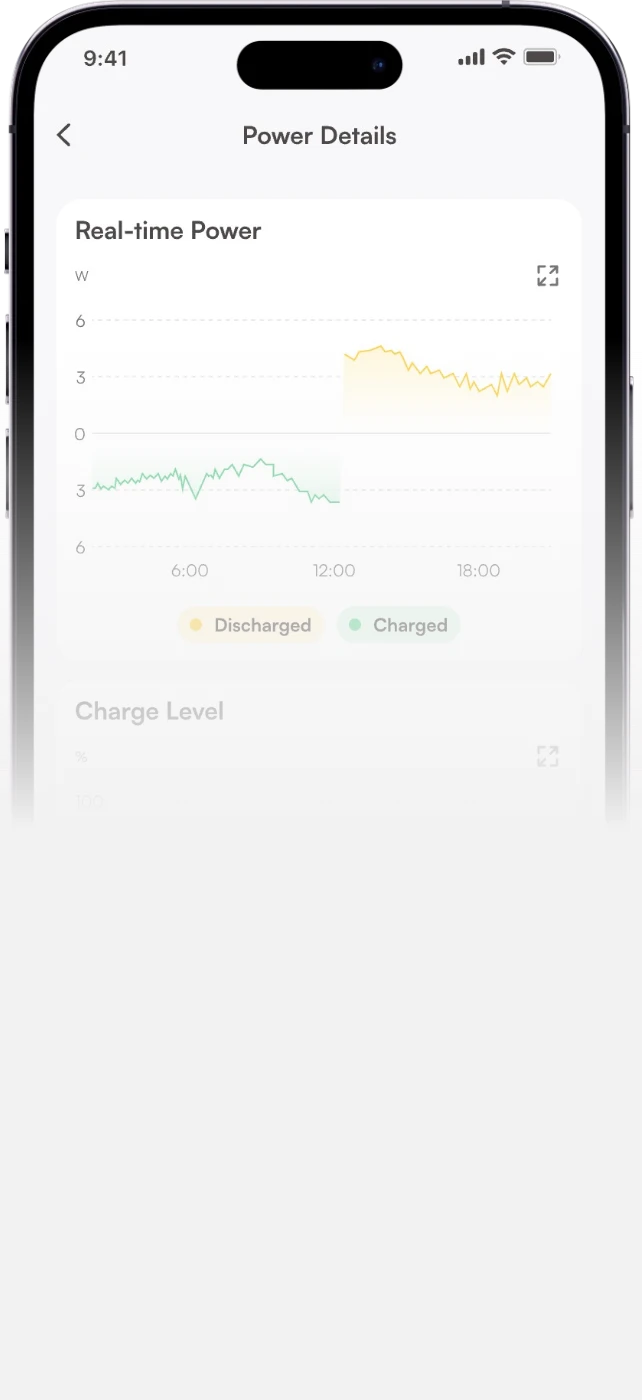 SunMini real time energy monitoring app screen