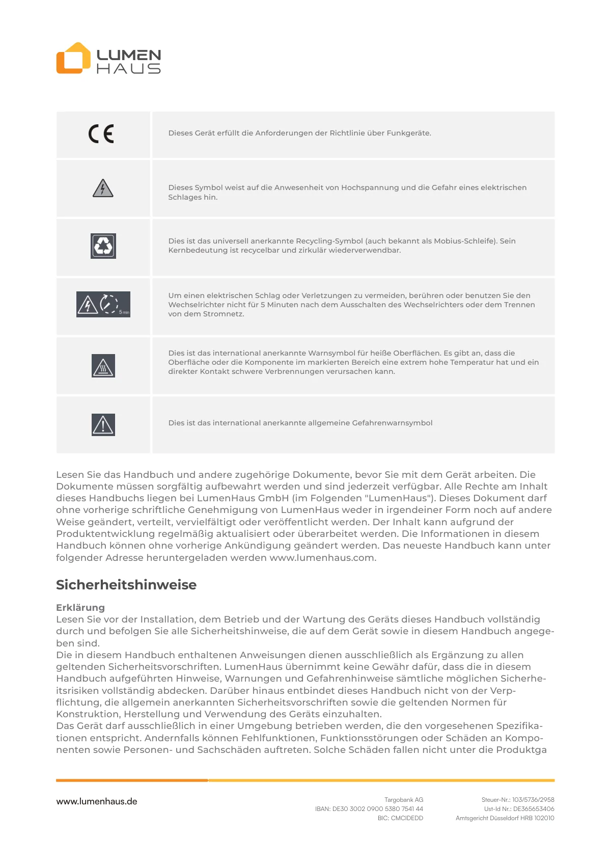 myLumenHaus SunMini Benutzerhandbuch PDF - 3
