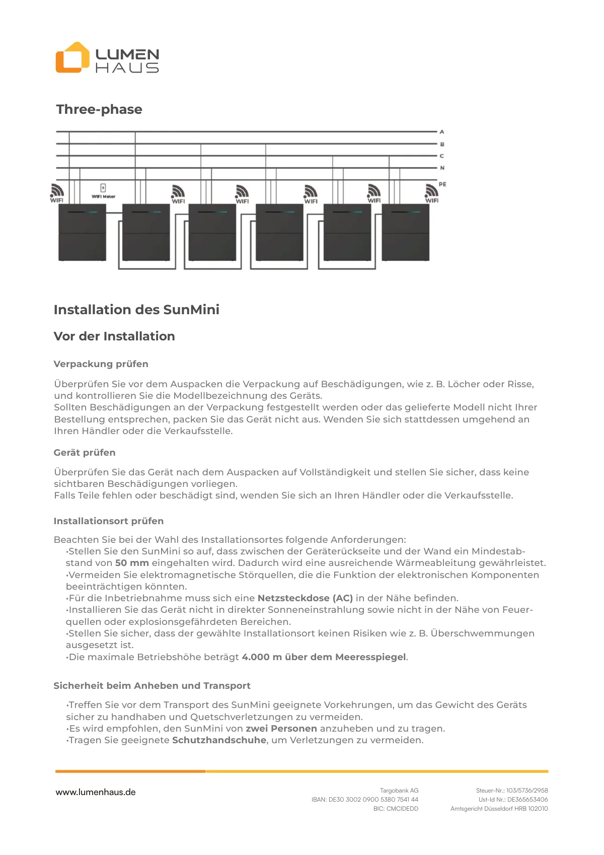 myLumenHaus SunMini Benutzerhandbuch PDF - 9