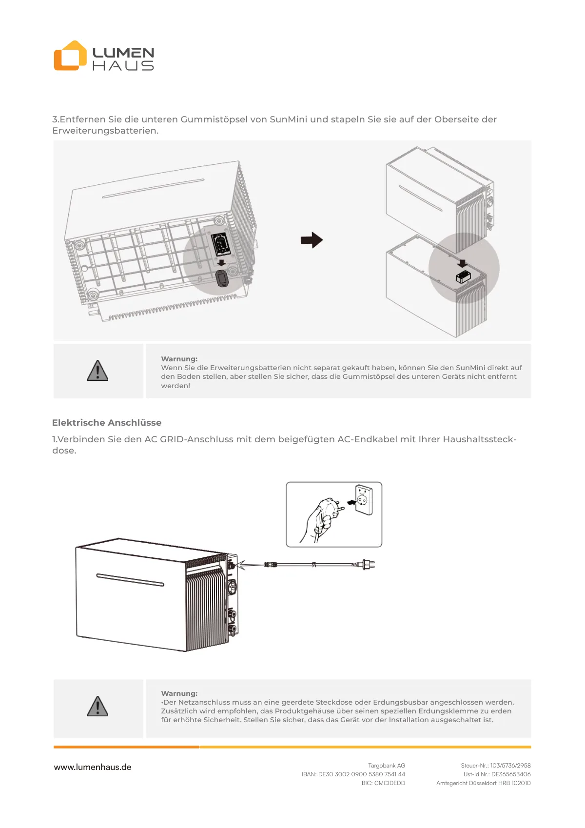 myLumenHaus SunMini Benutzerhandbuch PDF - 11