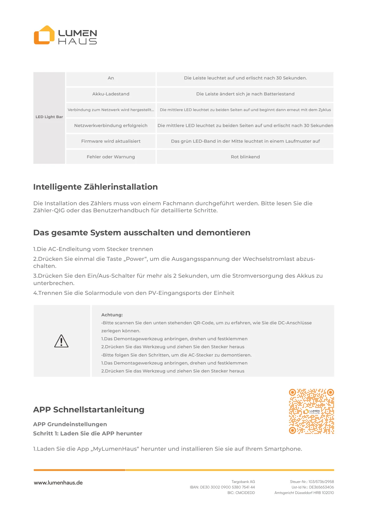 myLumenHaus SunMini Benutzerhandbuch PDF - 14